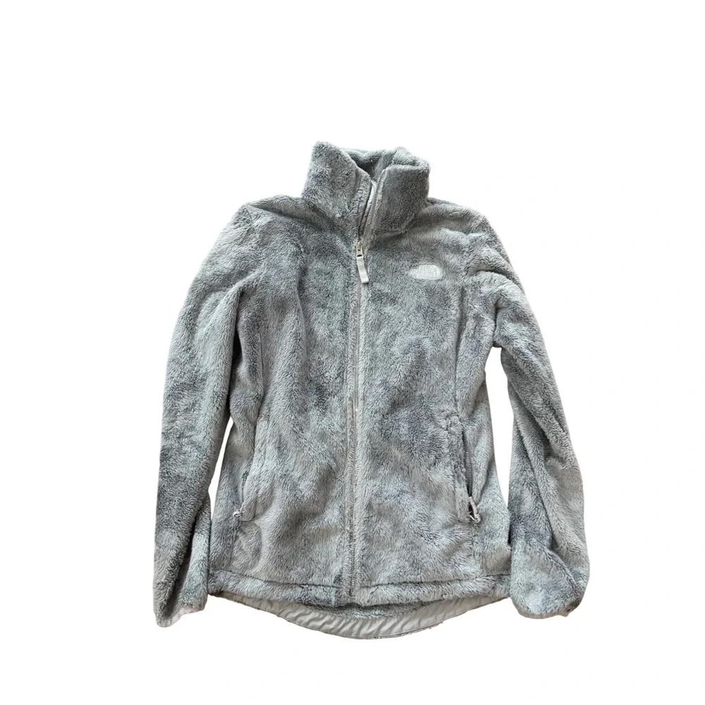 The North Face Osito Fleece Jacket Womens XS Gray‎ Full Zip High Pile Soft Fuzzy